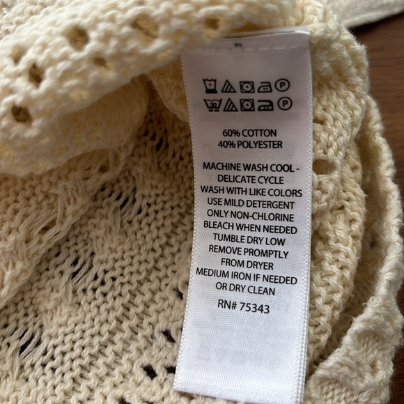 JOIE CROCHET COLLARED SHORT SLEEVE SWEATER - Picture 7 of 7